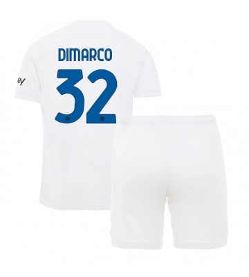 Inter Milan Federico Dimarco #32 Borta Kläder Barn 2023-24 Kortärmad (+ Korta byxor)
